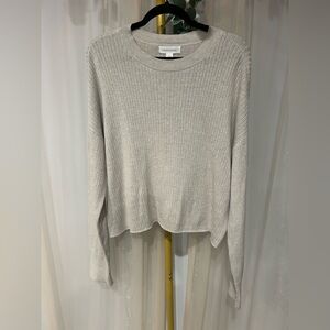 Treasure & Bond Ribbed Knit Sweater Size L | Oatmeal Beige  NWT